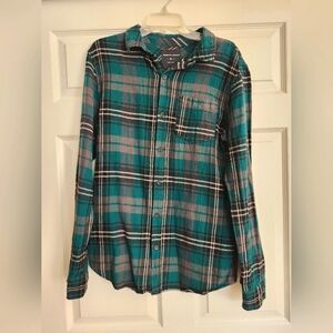 Green plaid flannel